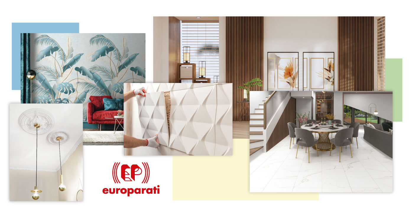 Carte da parati, parquet e rivestimenti d’interni con Europarati